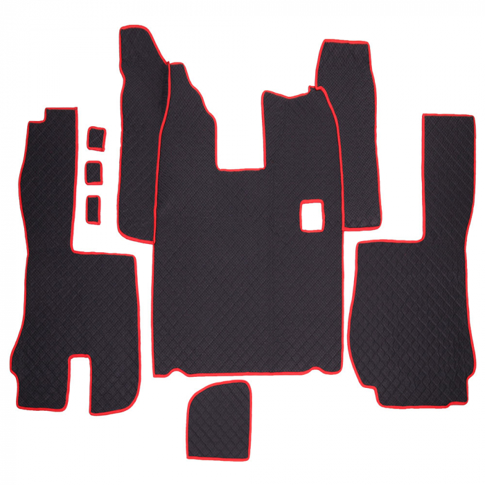 SET COVORASE PIELE ECOLOGICA TRUCK UMBRELLA PENTRU SCANIA SERIA R 380-420 2005-2016. MANUALA. NEGRU [3]