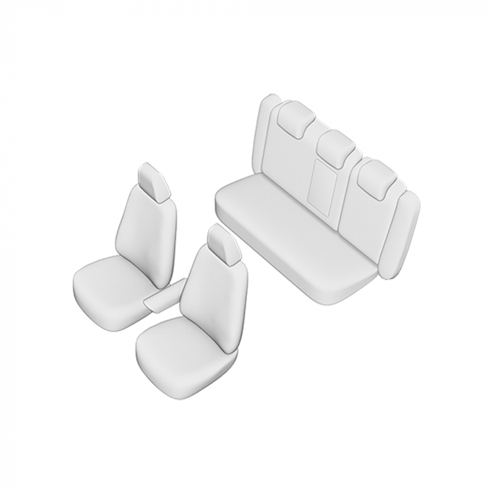 SET HUSE SCAUN UMBRELLA PENTRU VW PASSAT B7 SEDAN 2011-2015 (BANCHETA FRACTIONATA) CU TETIERE SPATE IN FORMA DE L [2]