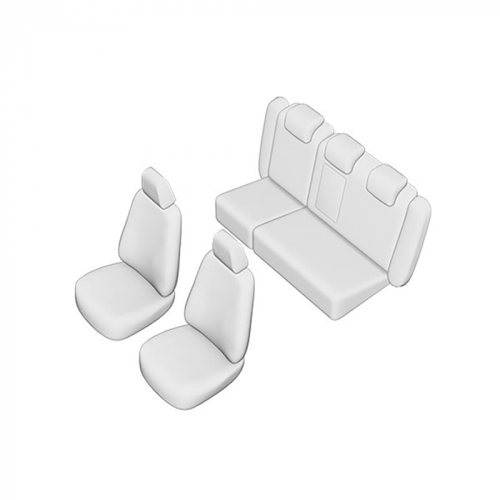 SET HUSE SCAUN UMBRELLA PENTRU PEUGEOT 3008 2009-2016 (BANCHETA FRACTIONATA) CU TETIERE SPATE IN FORMA DE L [5]