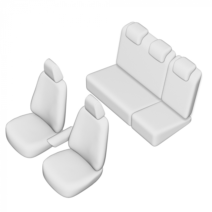 SET HUSE SCAUN UMBRELLA PENTRU SEAT IBIZA 2008-2017 (BANCHETA FRACTIONATA) CU TETIERE SPATE IN FORMA DE L [5]