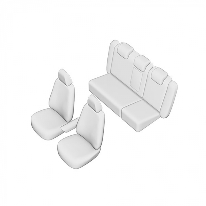 SET HUSE SCAUN UMBRELLA PENTRU VW PASSAT 2011-2015 (BANCHETA FRACTIONATA) CU TETIERELE SPATE IN FORMA DE L [5]