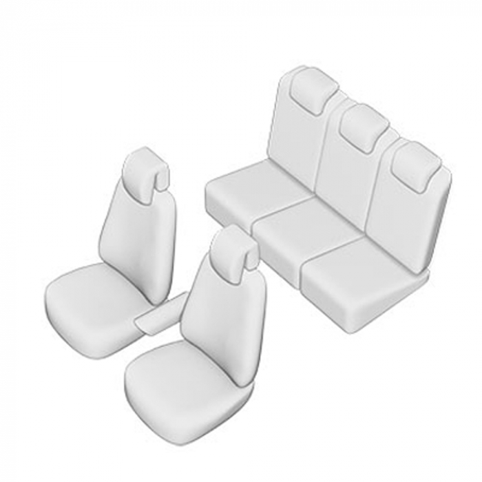 SET HUSE SCAUN UMBRELLA PENTRU VW PASSAT 2015- (BANCHETA FRACTIONATA) CU TETIERELE SPATE IN FORMA DE L [5]