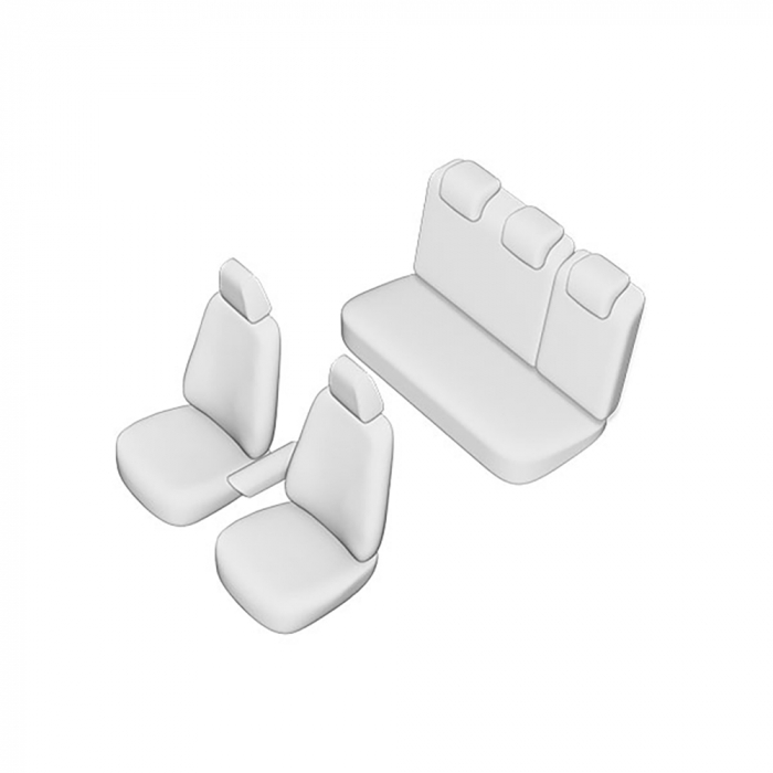 SET HUSE SCAUN UMBRELLA PENTRU VW POLO 2017- (BANCHETA FRACTIONATA) CU TETIERE SPATE IN FORMA DE L [5]