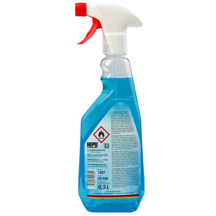 Spray Dezghețare Parbriz Hepu SR-500, 500 ml, cu Aditivi de Curățare, Made in Germany [2]