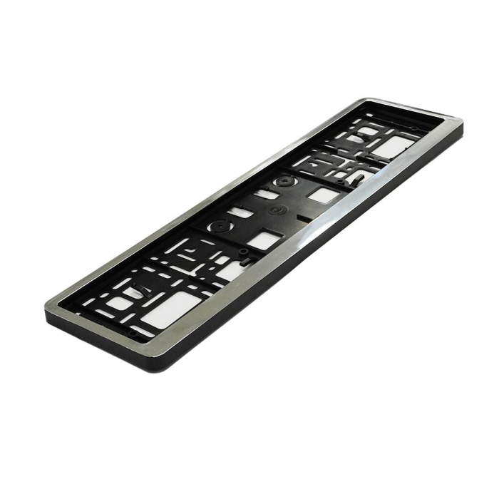 Set 2 suporturi număr înmatriculare cromate cu ramă detașabilă [2]
