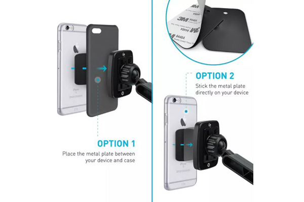 SUPORT TELEFON AUTO MAGNETIC CU FIXARE PE BORD/PARBRIZ CU VENTUZA [7]