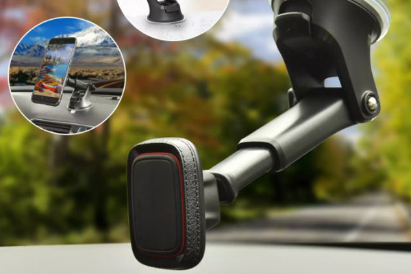 SUPORT TELEFON AUTO MAGNETIC CU FIXARE PE BORD/PARBRIZ CU VENTUZA [6]