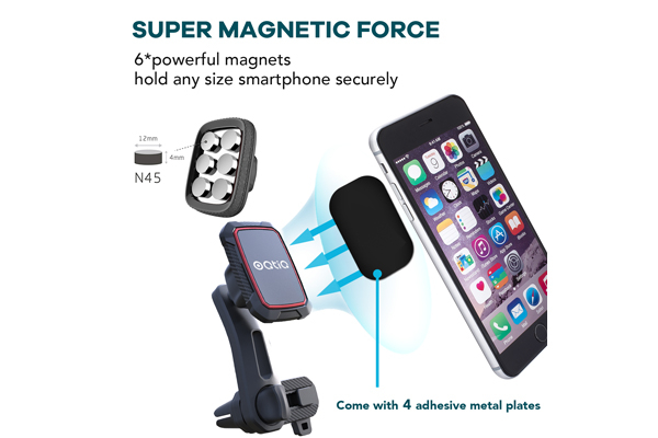 SUPORT TELEFON MAGNETIC AUTO CU FIXARE IN GRILA DE VENTILATIE SI BRAT REGLABIL [8]