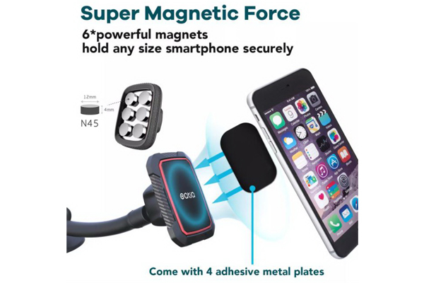 SUPORT TELEFON MAGNETIC AUTO CU FIXARE PE PARBRIZ CU VENTUZA [6]