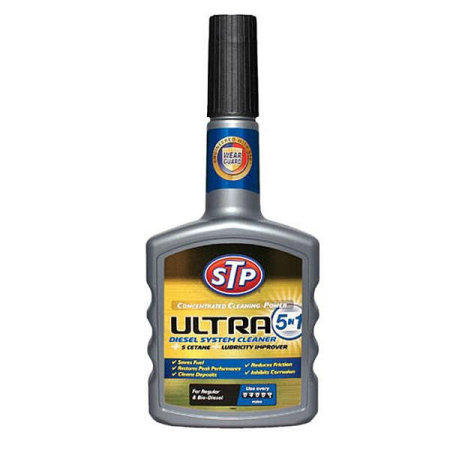 Aditiv Curățare Sistem Diesel STP Ultra 5 în 1 400 ml - Supape, Injectoare, cu Protecție WEARGUARD