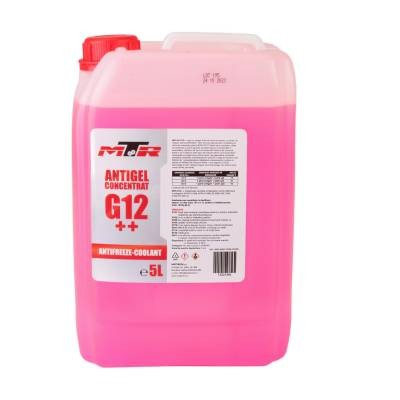 Uleiuri si Lichide Auto - Antigel Concentrat MTR G12++ Heavy Duty Roșu 5L, Tehnologie Si-OAT, Norma VW TL 774 G și MB 325.5