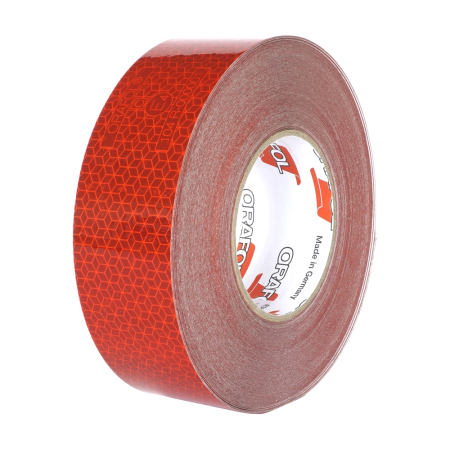 Accesorii Camioane - BANDA REFLECTORIZANTA REFLEXITE ORAFOL ROSU 50MMX50M ECE 104