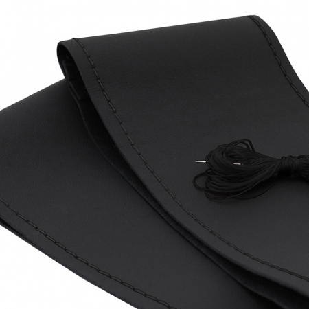 HUSA VOLAN CU SNUR PIELE NATURALA NEGRU 37-38 cm [2]