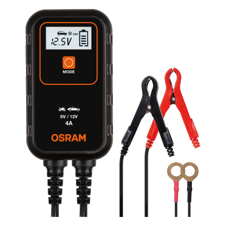 Redresoare și Roboți Pornire - Încărcător Baterie Auto și Moto Osram BATTERYcharge 904, 6V/12V 4A, pentru Baterii cu Plumb, AGM și Litiu