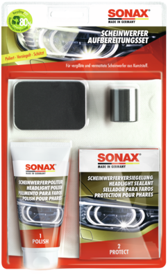 Curatare si Detailing Exterior - KIT RESTAURARE FAR SONAX