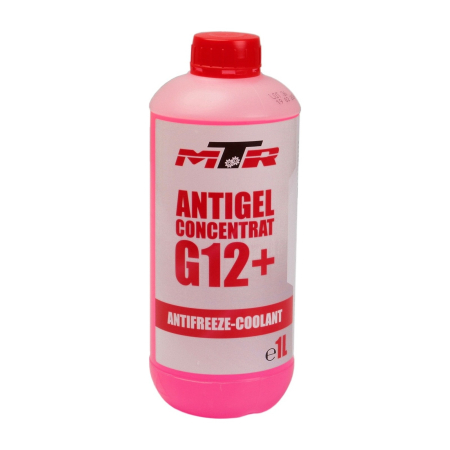 Pachet 2 flacoane antigel MTR G12+ roșu 1 L și bușon vas expansiune MOTORAD T49 albastru [1]