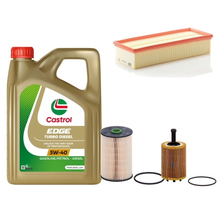 Piese Auto - Pachet revizie 1.9 si 2.0 TDI cu filtre Mann-Filter si ulei Castrol EDGE 5W-40