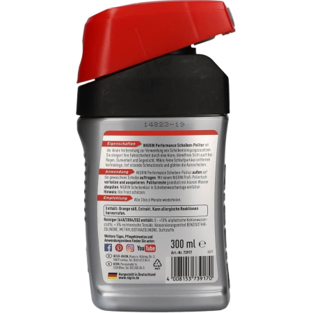 Polish Geamuri Auto Nigrin Performance 300 ml - Curăță Parbrizul și Reduce Efectul de Orbire [1]