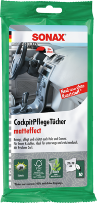 Curatare si Detailing Interior - SERVETELE BORD EFECT MAT PACHET 10 BUCATI SONAX