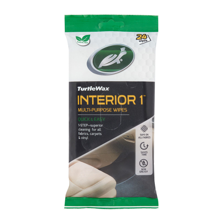 Curatare si Detailing Interior - SERVETELE UMEDE AUTO PENTRU INTERIOR 25 BUC TURTLE WAX