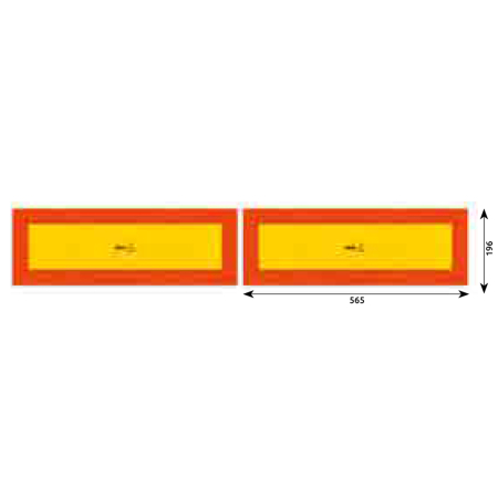 Accesorii Camioane - SET 2 PLACUTE REFLECTORIZANTE 565X196MM ALUMINIU RR 70.01 HICO