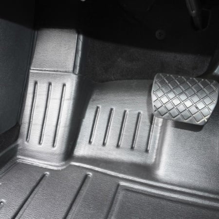 Set covorase cauciuc Mitsubishi L200 (KAOT) (2006-2015) - covorase auto dedicate, negre, antiderapante [2]