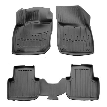 Accesorii Auto - Set covorașe cauciuc VW Tiguan III - covorașe auto dedicate, negre, formă 3D cu bordură înaltă