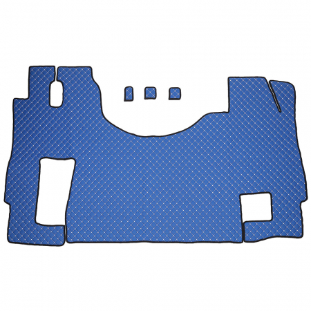 Accesorii Interior Auto - SET COVORASE PIELE ECOLOGICA TRUCK UMBRELLA PENTRU MERCEDES ACTROS EURO 5 1844 MP3. ALBASTRU