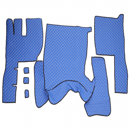 Accesorii Interior Auto - SET COVORASE PIELE ECOLOGICA TRUCK UMBRELLA PENTRU VOLVO FH12 2005-2011 MANUAL. ALBASTRU TIP 1