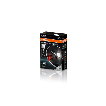Iluminat Auto - SET FAR SI STOP CU LED PT BICICLETA 80LX OSRAM