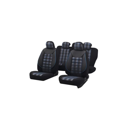 Huse Auto - Set huse scaun auto Sport negru-albastru 11 piese