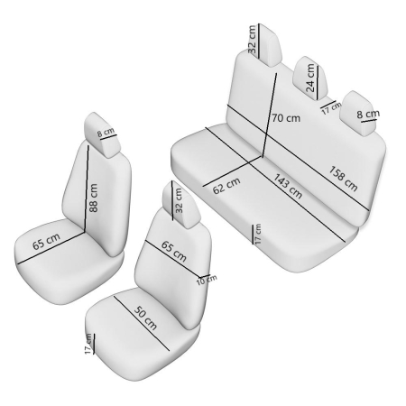Set huse scaun auto Sport negru-albastru 11 piese [3]