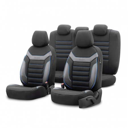 Huse Scaune Auto - SET HUSE SCAUN INDIVIDUAL ALBASTRU
