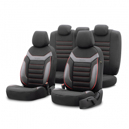 Huse Scaune Auto - SET HUSE SCAUN INDIVIDUAL ROSU