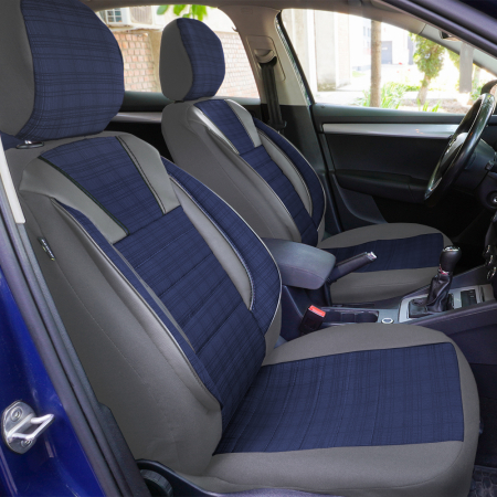 Huse Scaune Auto - SET HUSE SCAUN LUXURY ALBASTRU