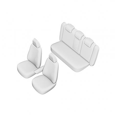 SET HUSE SCAUN UMBRELLA PENTRU VW PASSAT B7 SEDAN 2011-2015 (BANCHETA FRACTIONATA) CU TETIERE SPATE IN FORMA DE L [1]