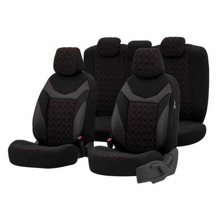 Huse Scaune Auto - SET HUSE SCAUN SAPPHIRE ROSU