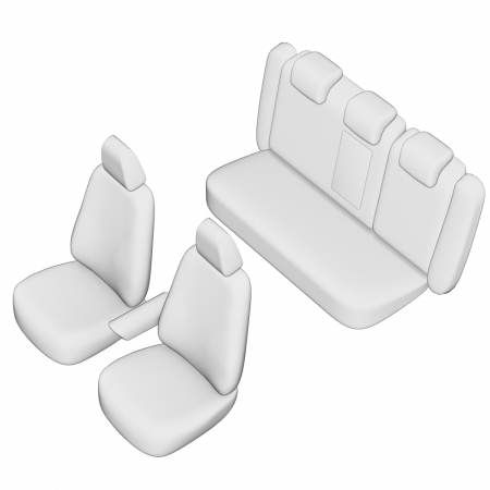 SET HUSE SCAUN UMBRELLA PENTRU AUDI A-4 (B8) 2007-2016 (BANCHETA FRACTIONATA) CU TETIERE FATA STANDARD. TETIERE SPATE IN FORMA DE L [1]