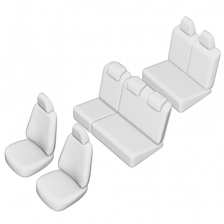 Huse Scaune Auto - SET HUSE SCAUN UMBRELLA PENTRU DACIA LOGAN MCV 7 LOCURI 2004-2013 (BANCHETA FRACTIONATA) TIP 2 CU TETIERE IN FORMA DE L