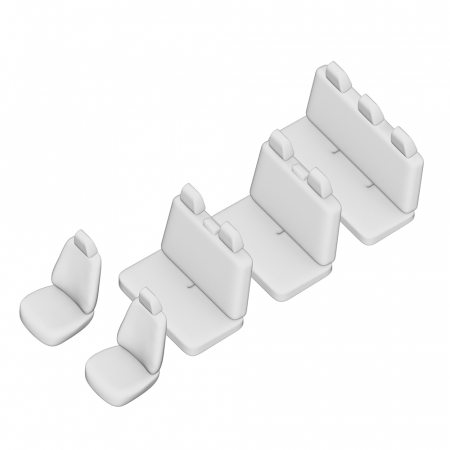 SET HUSE SCAUN UMBRELLA PENTRU OPEL VIVARO (8+1) 2001-2014 [2]