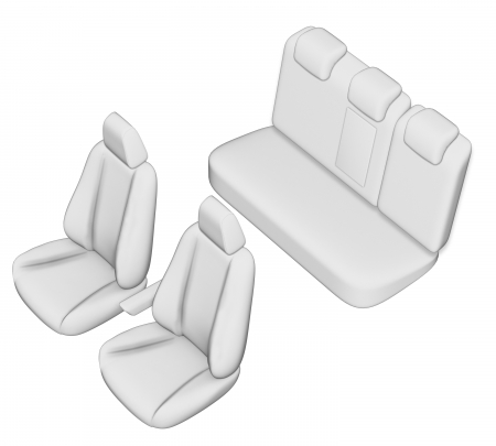 SET HUSE SCAUN UMBRELLA PENTRU SEAT ATECA 2016- (BANCHETA FRACTIONATA) [4]
