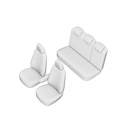 SET HUSE SCAUN UMBRELLA PENTRU VW POLO 2017- (BANCHETA FRACTIONATA) CU TETIERE SPATE IN FORMA DE L [4]
