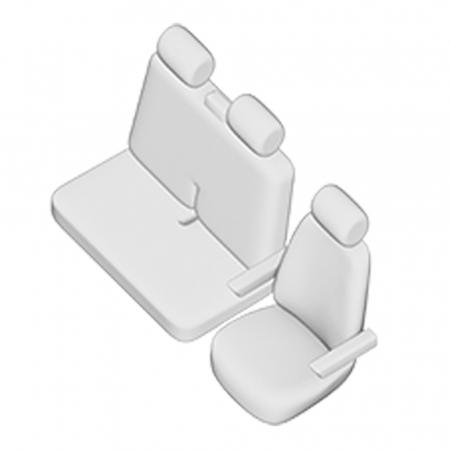 Accesorii Interior Auto - SET HUSE SCAUN UMBRELLA PENTRU VW T5 (2+1) TRANSPORTER VAN 2004-2015