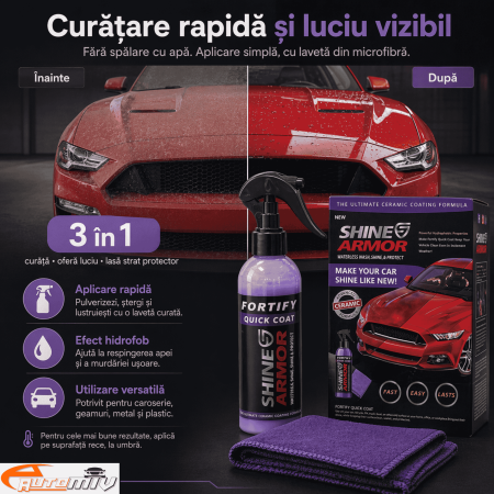Shine Armor Fortify Quick Coat — Spray Ceramic 3 în 1 pentru Spălare, Protecție și Luciu [3]