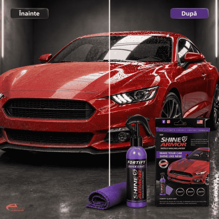 Shine Armor Fortify Quick Coat — Spray Ceramic 3 în 1 pentru Spălare, Protecție și Luciu [2]