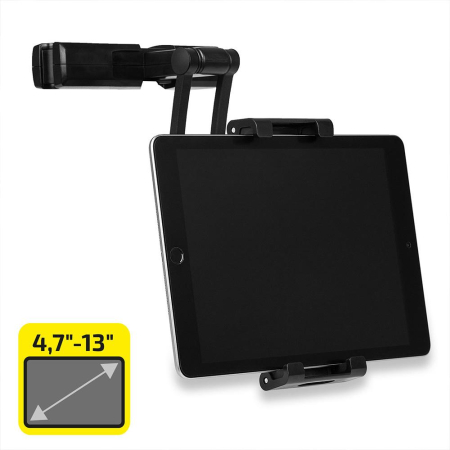 Suport auto pentru tableta cu brat articulat si prindere in tetiera Heyner