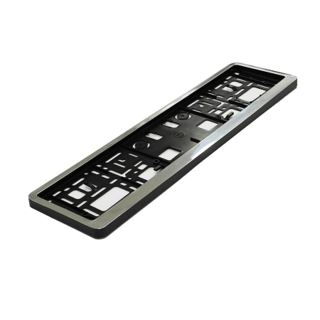 Set 2 suporturi număr înmatriculare cromate cu ramă detașabilă [1]