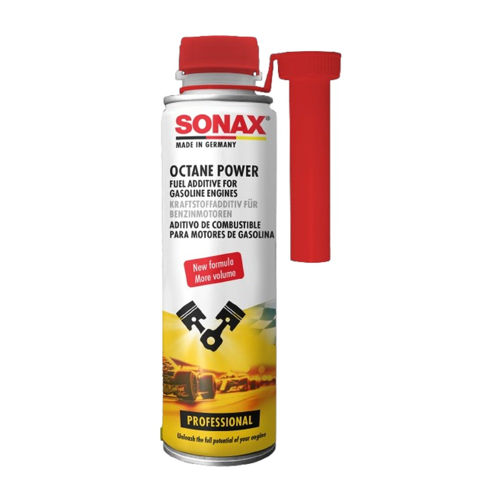 Aditiv Benzină SONAX Octane Power 300 ml - Ardere Mai Bună, pentru un Plin de 50-80 L