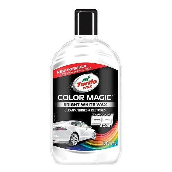 Polish și Ceară 3 în 1 Turtle Wax Color Magic Bright White 500 ml - Pentru Mașini Albe