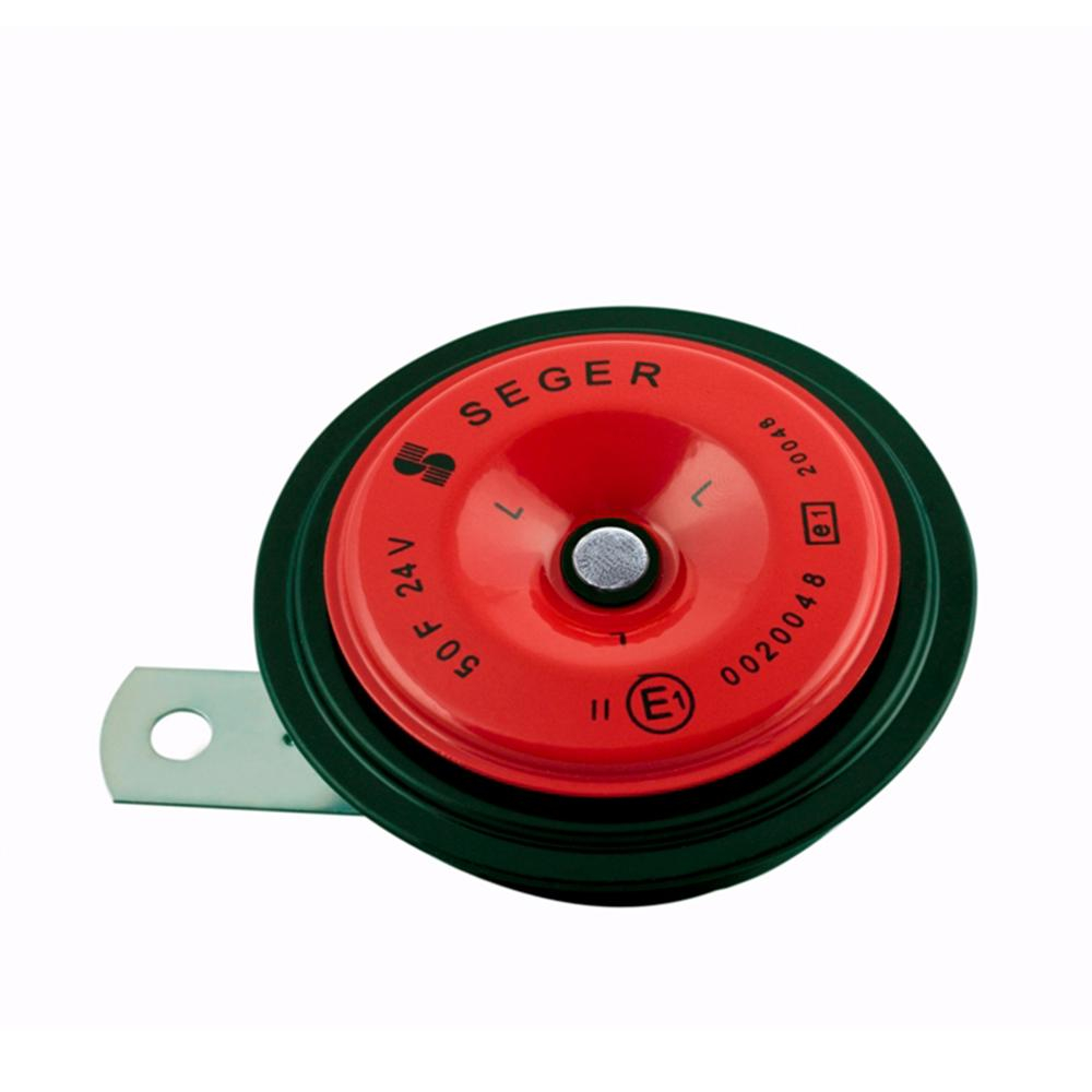 Set 2 Claxoane Electromagnetice Disc 24V SEGER - Ton Înalt și Ton Jos, Omologare E1